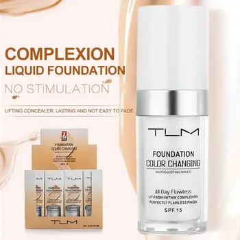 

TLM 30ML Magic Concealer Color Changing Liquid Foundation Makeup Base Nude Face Cover Concealer Long Lasting Makeup Foundation