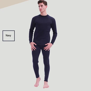 

2pcs Men thermal underwear Winter O-Neck Thermal Suit Keep Warm Sleepwear Tops+Pants Underwear Set long johns bielizna termiczna