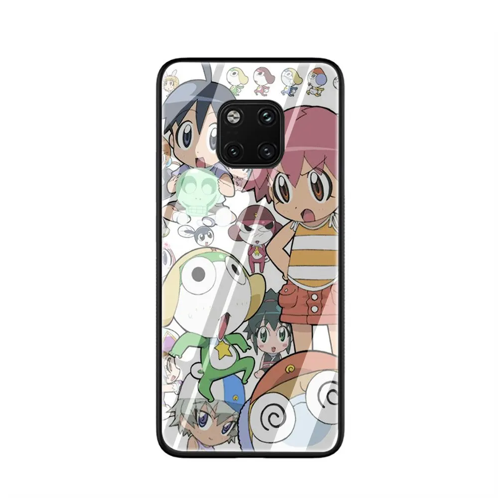 EWAU аниме Keroro закаленное стекло чехол для телефона huawei mate P 10 20 30 Lite Pro Y9 Honor 8X 7A