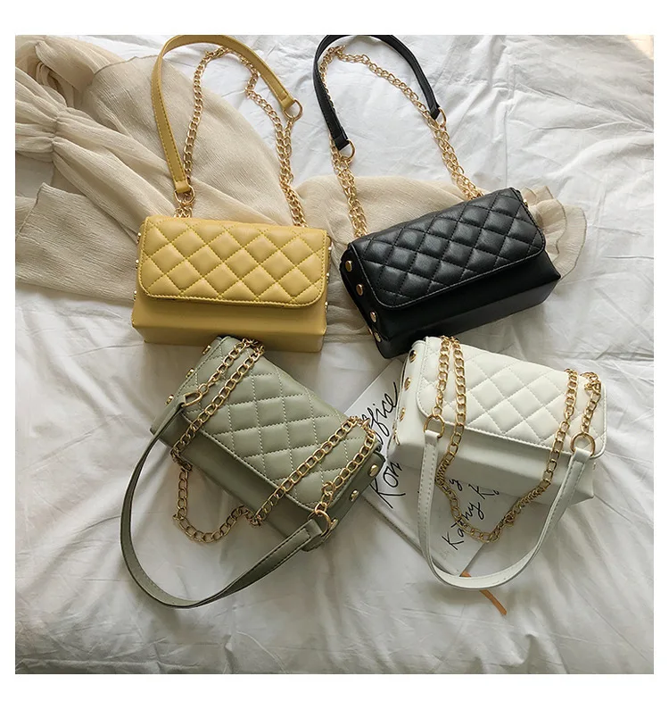 Female Crossbody Bag Women High Quality PU Leather Luxury Handbag Designer Sac A Main Ladies Lattice Shoulder Messenger Bag