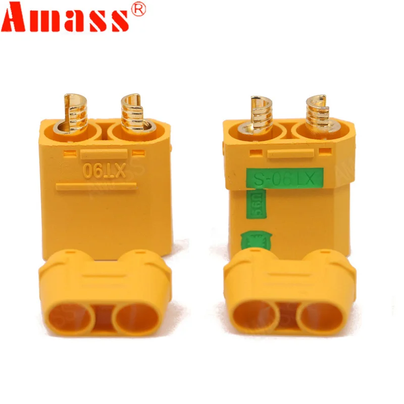 50 пар Amass XT90S XT90 S мужской женский Цилиндрический разъем анти Искра для RC DIY FPV Quadcopter