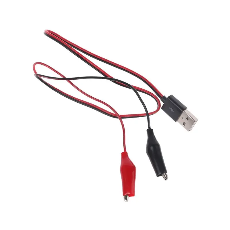 Крокодил тестовые зажимы зажим для USB разъем питания адаптер провода 55 м