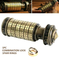 New Da Vinci Code Cryptex W/ 2 Rings Interesting Games Brain Teaser Lock Puzzle 2