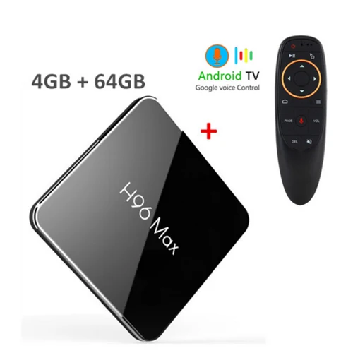 4GB64GBVoice Control H96 Max X2 Android 9,0 ТВ коробка Amlogic S905x2 LPDDR4 4 Гб 64 Гб четырехъядерный 2,4G/5G Wifi 4K смарт медиаплеер H96MAX PK X96 MAX - Цвет: 4GB64GBVoice Control