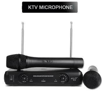 

Professional Wireless Microphone System Karaoke Dual Handheld Dynamic Microphones Mic For Home Party KTV Microphone