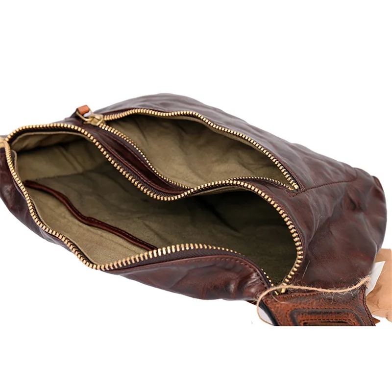 PNDME модная винтажная Мужская нагрудная сумка из натуральной кожи высокого качества из воловьей кожи, поясная сумка, роскошная Повседневная