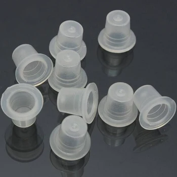 

100/200Pcs Plastic Disposable Microblading Tattoo Ink Cups Permanent Makeup Pigment Clear Holder Container Cap Tattoo Accessory