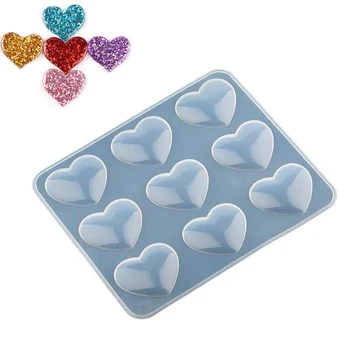 

9 hole silicone mold ice tray mold love silicone rubber fondant chocolate mold diy earring tool mobile phone shell accessories