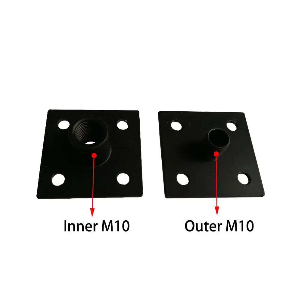 Table Lamp Base M10*1 M8*1 Fixed Bracket Hose LED Square Lamp Holder DIY Machine Tool Wall Desk Silver Black