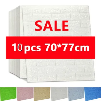 

3D Wall Stickers Imitation Brick Bedroom Decor Waterproof Self-adhesive Wallpaper For Living Room Kitchen TV Backdrop Decor70*77