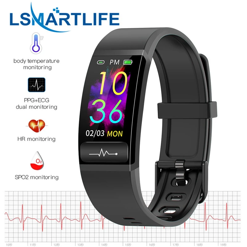 M8 Smart Bracelet Body Temperature Monitor Heart Rate Blood Pressure Health IP68 Waterproof Watch Bluetooth Band