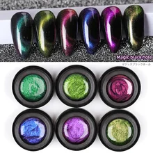 Абсолютно блеск для ногтей кошачий глаз порошок красочный волшебный зеркальный порошок «Волшебное зеркало» серебряный блеск для ногтей порошок