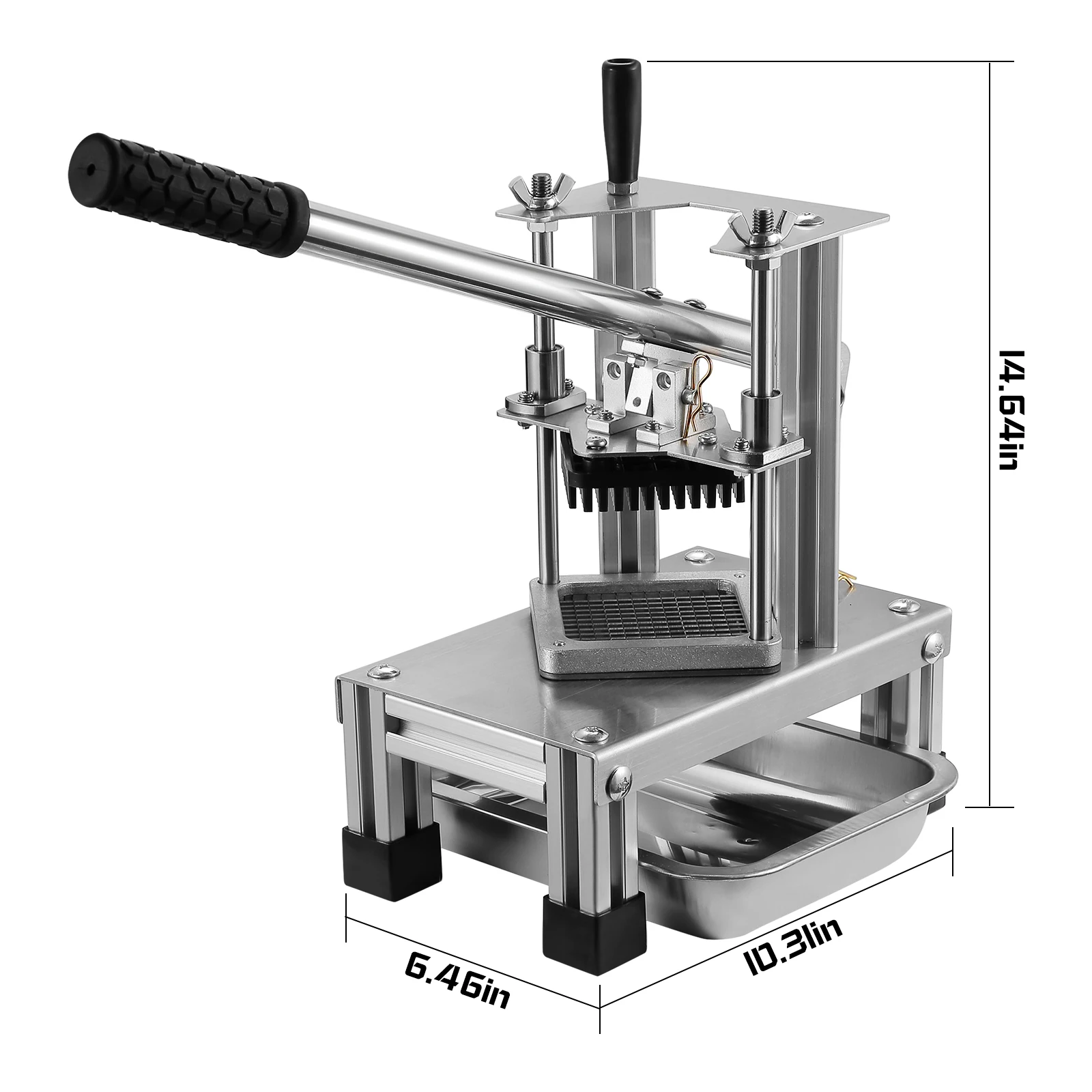 Manual Fries Machine Commercial Vegetable Fruit Dicer French Fry Cutters With 304 Stainless Steel Blades Of Size 1/4" 1/2" 3/8"