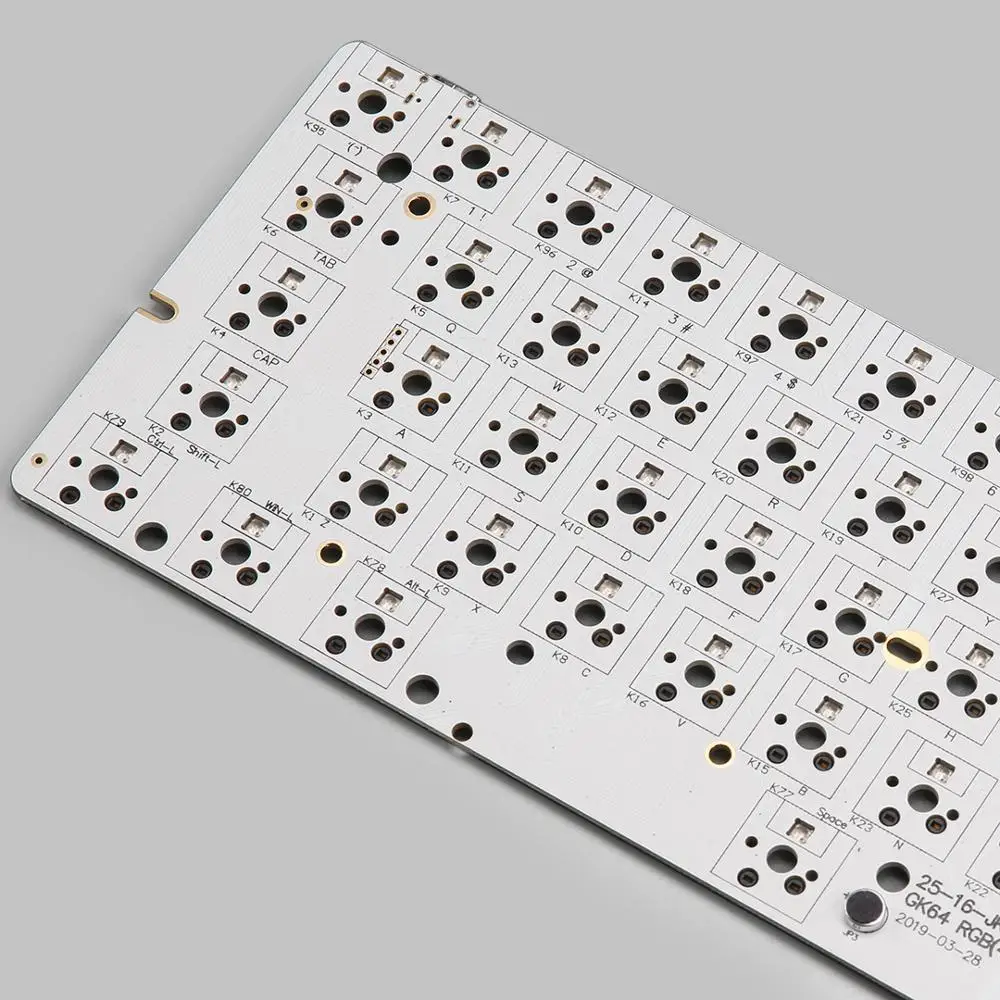 KBDfans Новое поступление GK64 pcb RGB 60% 64 клавиши горячий обмен PCB diy механическая