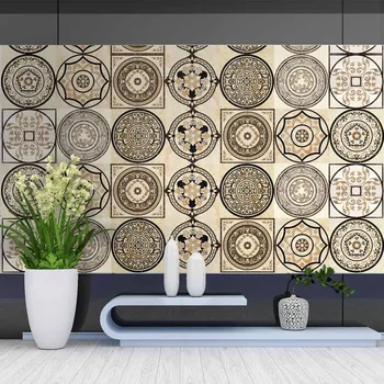 

1 Roll Retro Tile Stickers Kitchen Waterproof Wall Stickers Bathroom Self Adhesive DIY Walls Decals Decoration 500cm x 20cm