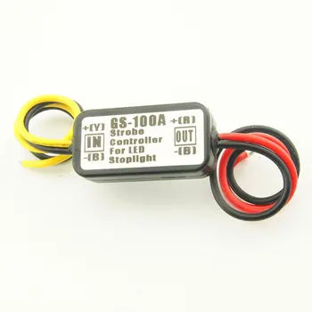 

GS-100A Super Bright Portable Size Car Motorcycles LED Brake Stop Light Strobe Flash Flashing Controller Box