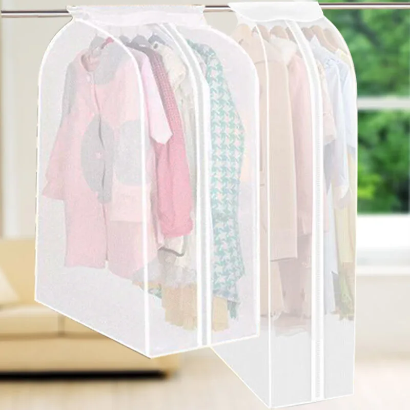 

Hanging Clothes Dust Cover Garment Storage Cover Dress Clothes Suit Clothes Bags Home Storage Bag Wardrobe Clothing Clover