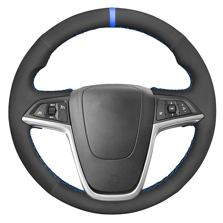 

Black Suede Hand-Stitched Car Steering Wheel Cover For Opel Mokka Cascada 2012-2019 Buick Encore 2013-2019