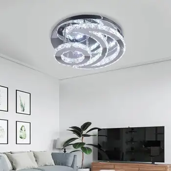

Modern LED Crystal Ceiling Light Living Bedroom Bar Restaurant Ceiling Lamps Home Decor Corridor Light Fixture 85-265V 32W