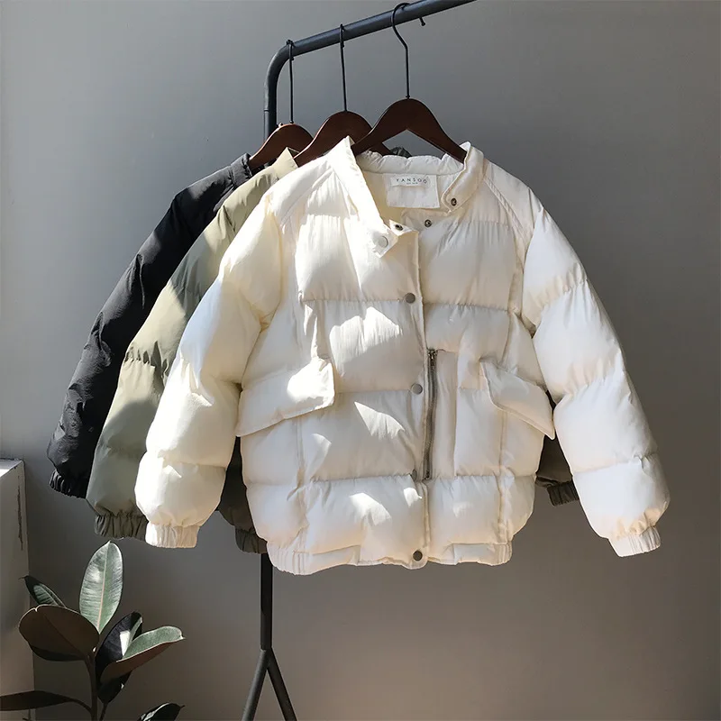 

2019 new winter jacket women small winter coat women short coat women stand collar thicken bread coat coat women