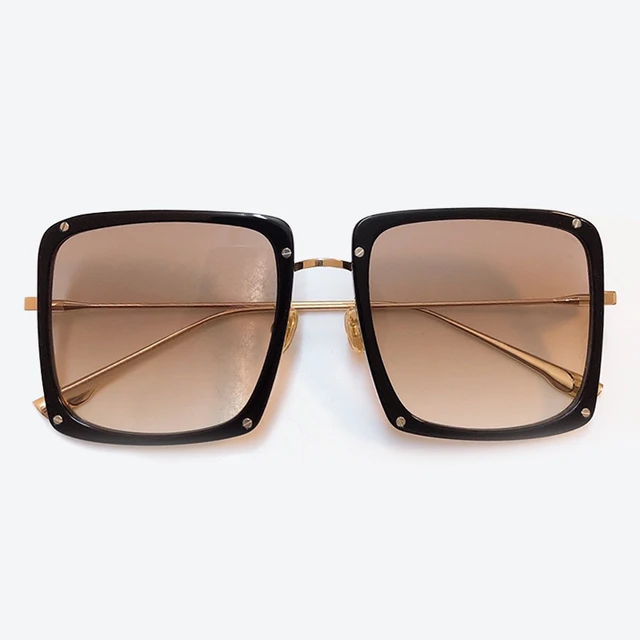 $US $60.00 Square Gradient Brand Women Glasses With Origin Packing Acetate Alloy Frame Fashion Sunglasses okul