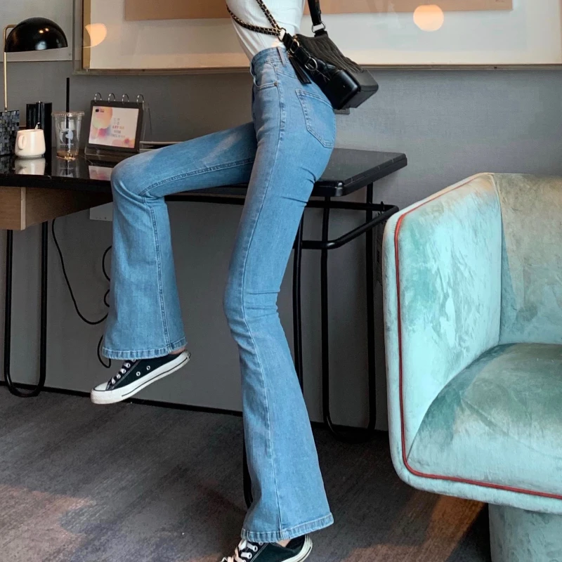 Женские модные повседневные джинсы с высокой талией, облегающие джинсы