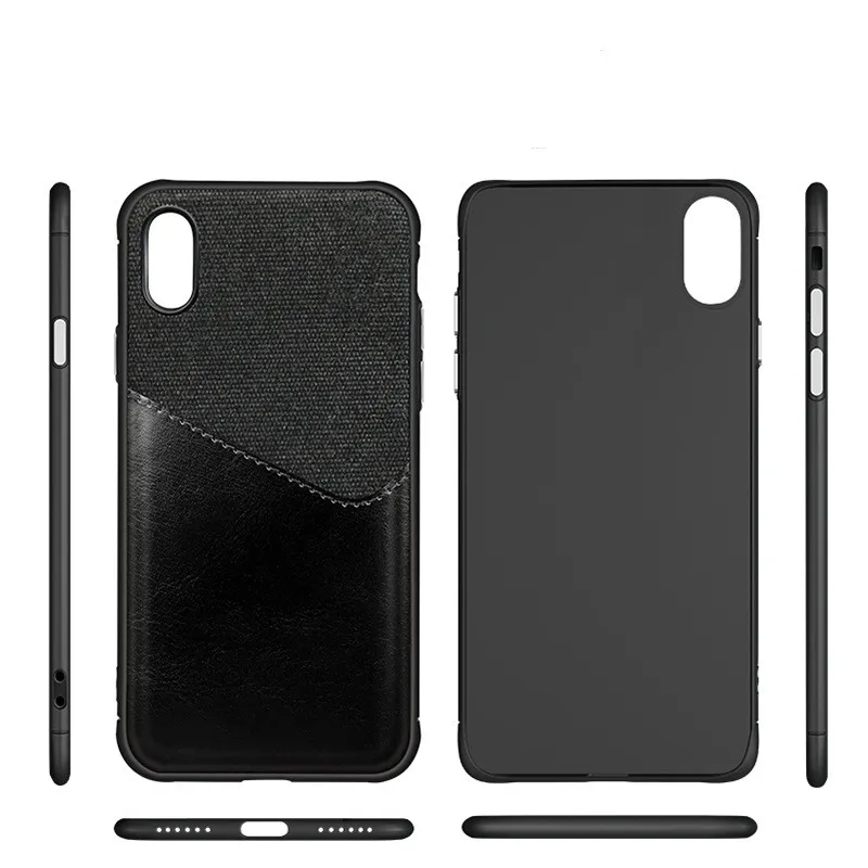 Тканевый кожаный чехол для телефона для Iphone 8 7 XR X XS 11 Max задняя крышка для samsung S10 S9 чехол для huawei P30 Mate20 с держатель для карт