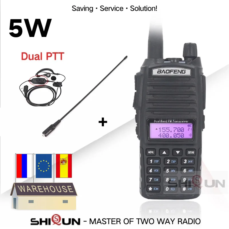 VHF UHF Ham Radio Walkie-Talkie UV-5R UV82 Baofeng Uv Dual-Band 5w 8W 136-174MHZ 400-520MHZ