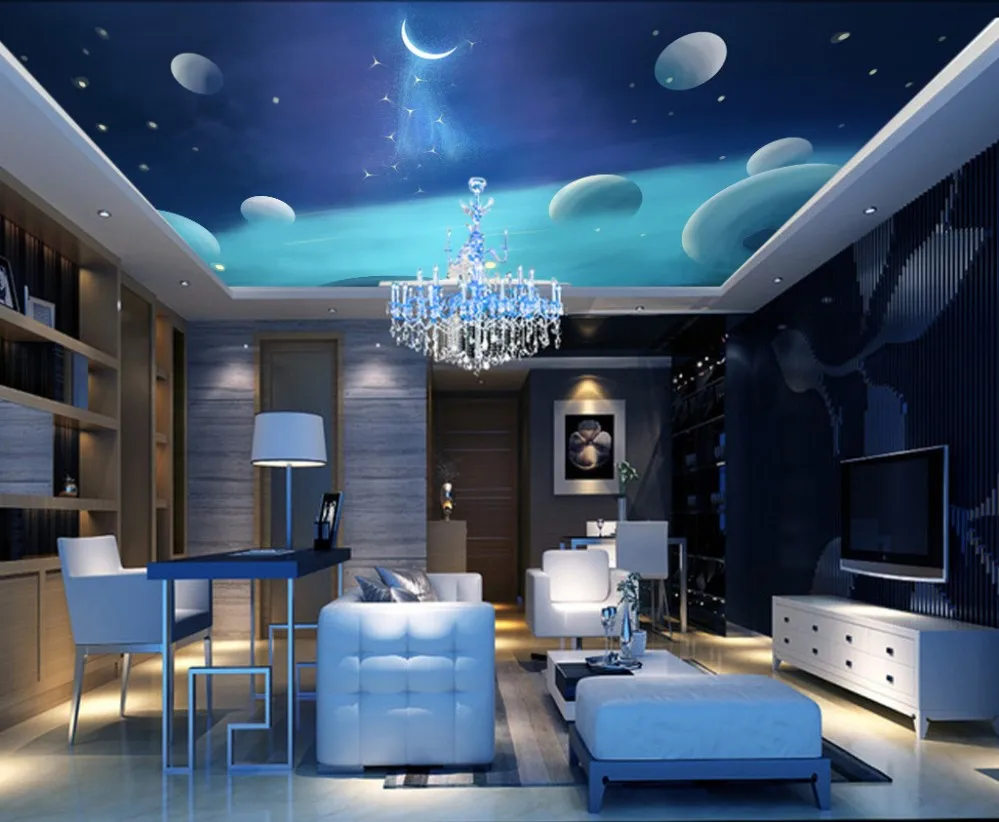 Пользовательские потолки Звездная мечта комната потолок Живопись 3d фрески