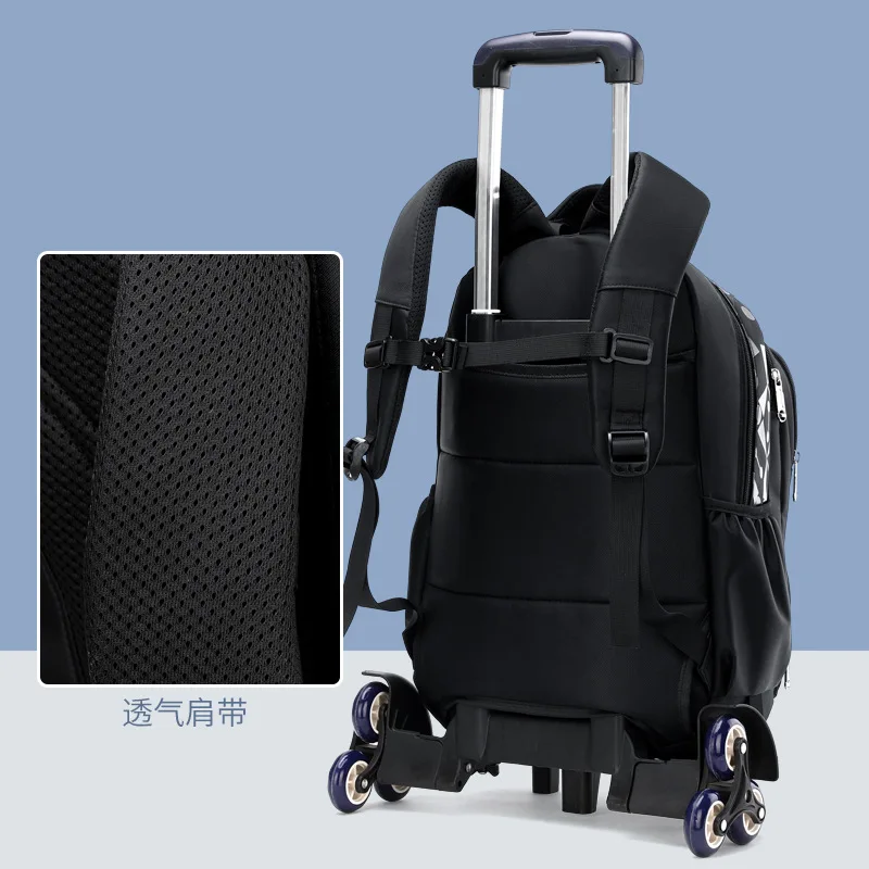 Fengdong stair climbing trolley school backpack school bags for boys