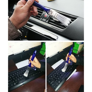 

4Pcs Practical Car Clean Tools Car Air Conditioning Outlet Clean Brush Window Blinds Keyboard Cleaner Brush