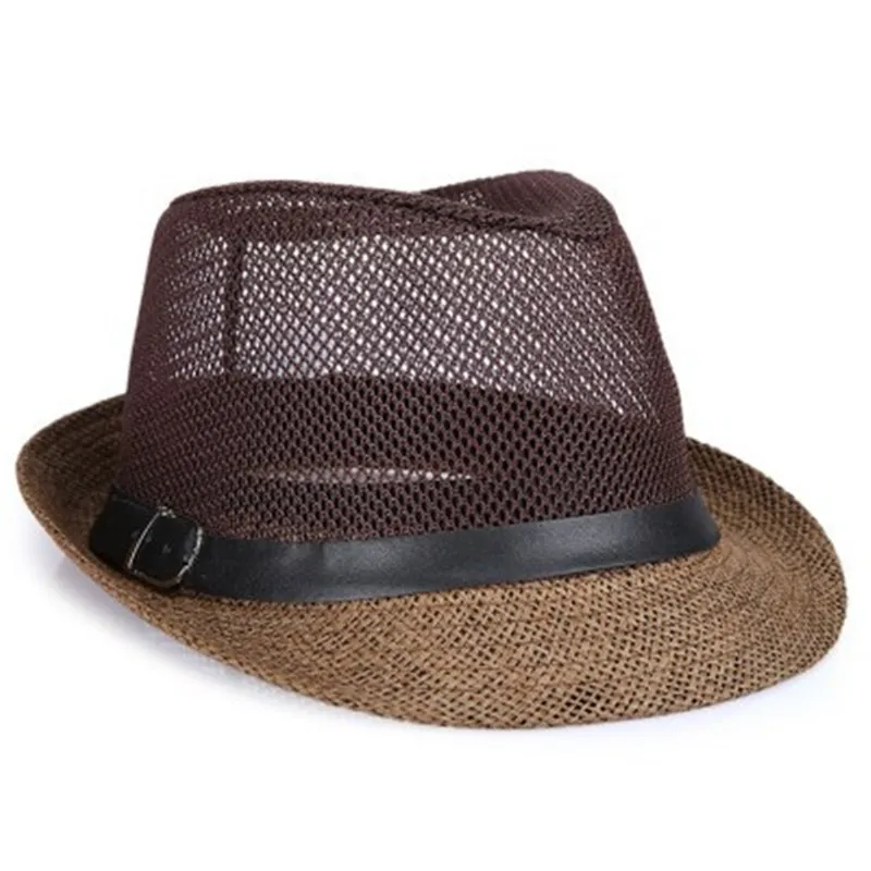 Летняя джаз шляпа для мужчин и женщин Пляжная Соломенная Шляпа Fedora шляпы для мужчин шляпа, Панама для защиты от солнца джентльменская шляпа - Цвет: 5