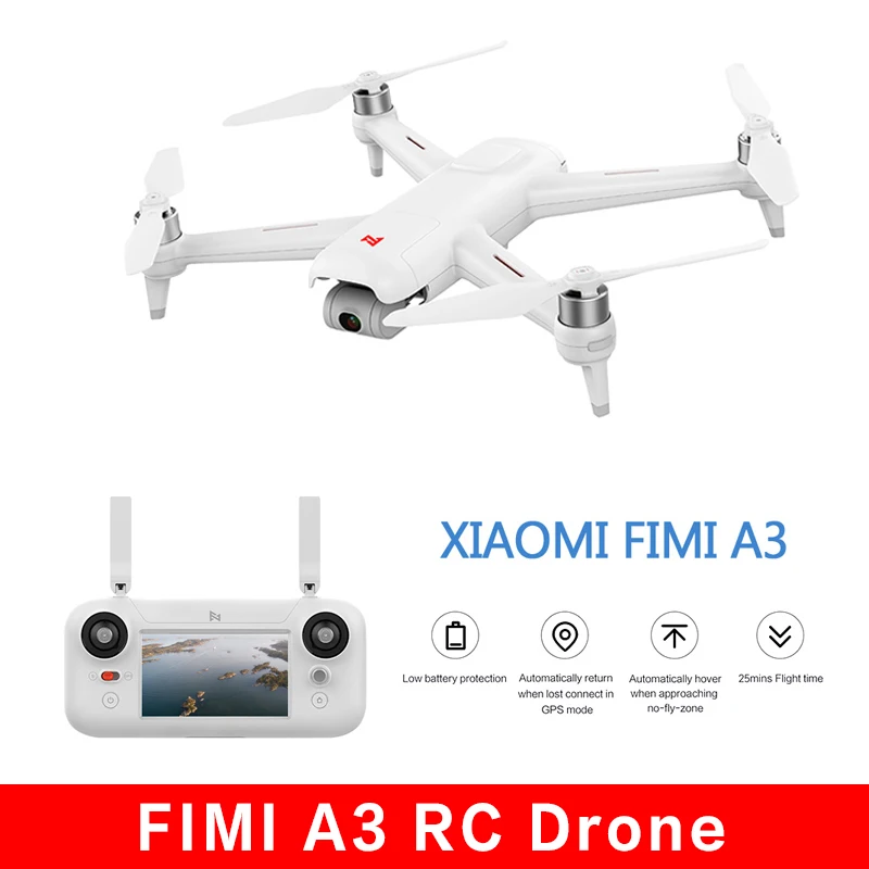 

FIMI A3 RC Drone 5.8G GPS 1KM FPV With HD 2-axis Gimbal 1080P Camera Quadcopter RTF
