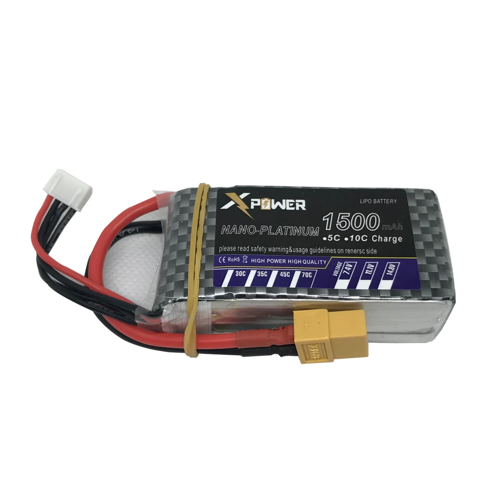 Популярный литий полимерный аккумулятор Xpower 4 шт. 11 1 В 1500 мАч 3S 40C MAX 60C Т образный
