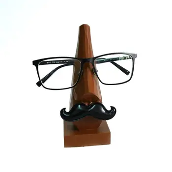 

Wooden Handmade Nose-Shaped Eyeglass Spectacle Holder Sunglasses Holder Stand