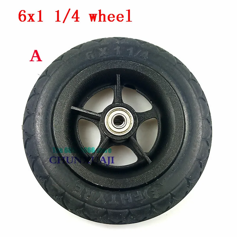 150 мм колеса 6x1 1/4 твердые/инфляция шины внутренняя труба для складывающийся велосипед электрический скутер 6-дюймовая мини-скутер шины - Цвет: solid wheel A