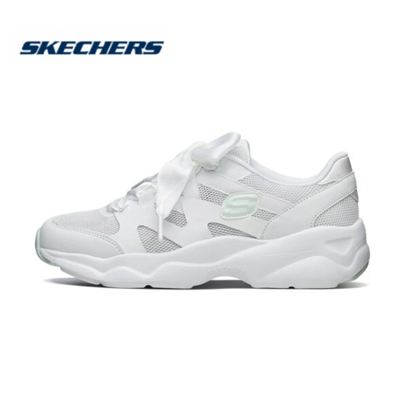 Skechers/Женская обувь D'LITES; повседневная обувь; tenis feminino Dad; кроссовки на толстой платформе; дышащая женская обувь на плоской подошве; 66666203-WBK - Цвет: 66666203-WHT