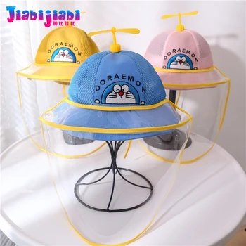 

Baby Kids Hat Mask Boy Girls Protection Virus Anti-Spitting Virus Face Shield Mask Protetor Facial Plastic Windmill Visor Cap