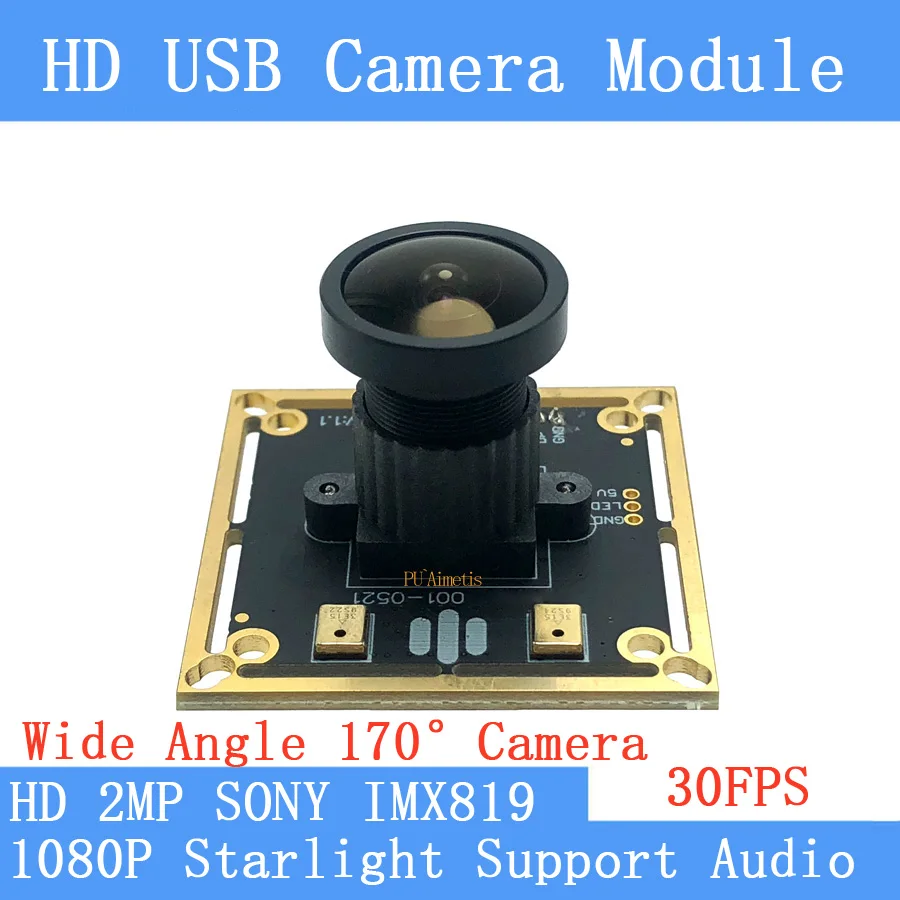Starlight уровень низкой освещенности 30fps 2MP камера наблюдения 1080P MJPEG высокоскоростной SONY IMX819 Linux UVC USB модуль камеры