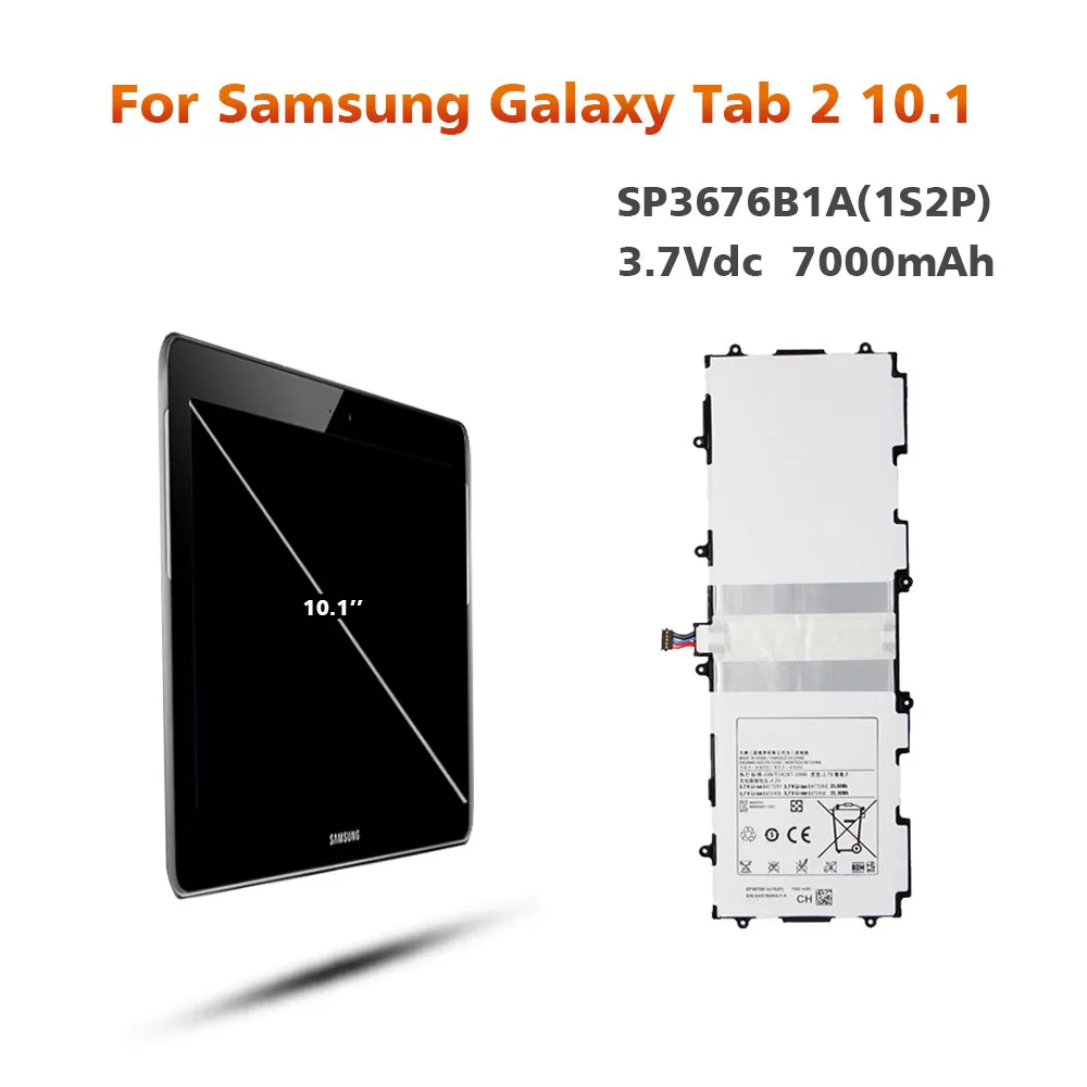 Аккумулятор для samsung SP3676B1A(1S2P) 7000 мАч для samsung Galaxy Tab Note 10," P7500 GT-N8000 N8010 P7510