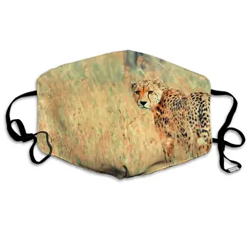 

Cool Leopard Dust Mask, Reusable Washable Mouth Masks, Adjustable Warm Face Mask Unique Cover Filters Blocking Pollen Pollution