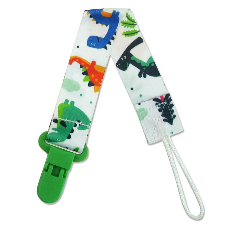 1 Piece Baby Pacifier Chain Dummy Clip Nipple Holder For Nipples Children Cartoon Print Pacifier Clip Soother Anti-drop Holder - Цвет: F