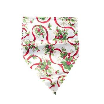 

Creative Christmas Cotton Linen Tablecloth Table Flag Desktop Decoration Cover for Dining Room Decor Dustproof Cloth