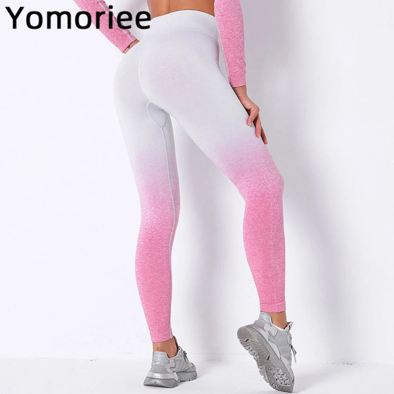 

Sexy Yoga Pants For Women Gym Sport Workout Running Training Yoga Leggings Seamless High Elastic Hang Dyeing Tights Yomoriee