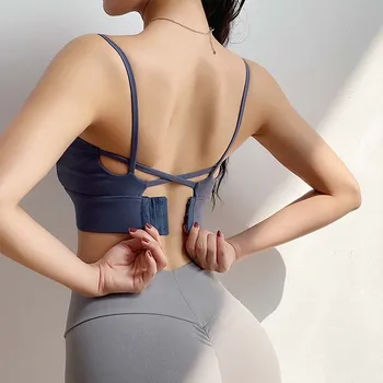 

Sexy Fitness Sports Bras Women Adjustable Buckle Workout Yoga Bras Top High Support Running Jogger Brassiere Clothing