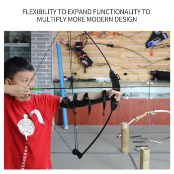 

Pulley Bow Hard 3 Color Fiberglass 8 Pounds Bowstring 7.9 inches Entry Bow Kids Bow for Hunting Shooting