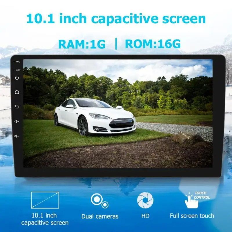 10101 2 DIN 10,1 дюймов сенсорный экран Android 8,1 четырехъядерный автомобиль в тире стерео gps навигация WiFi bluetooth 4,0 FM радио MP5