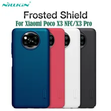 For Xiaomi Poco X3 NFC Case Poco X3 Pro Cover Nillkin Frosted Shield Case Hard PC Protector Back Cover For Xiaomi Poco X3 nfc