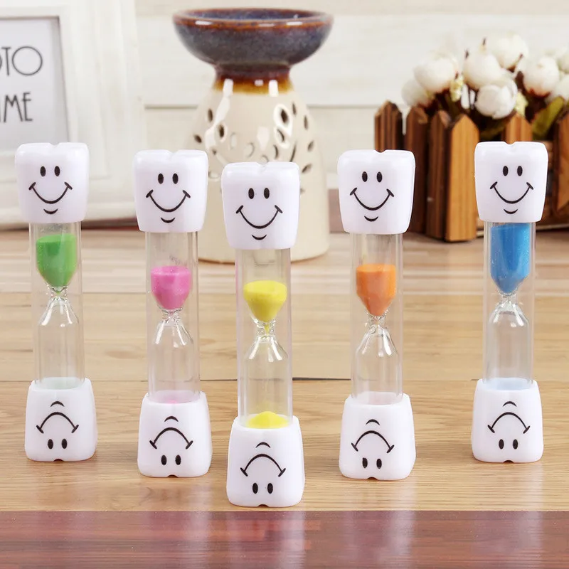 

Hot 3 Minutes Clocks Hourglasses Toothbrush Timer For Brushing Kids Teeth Smiley Sand Timer Home Decor