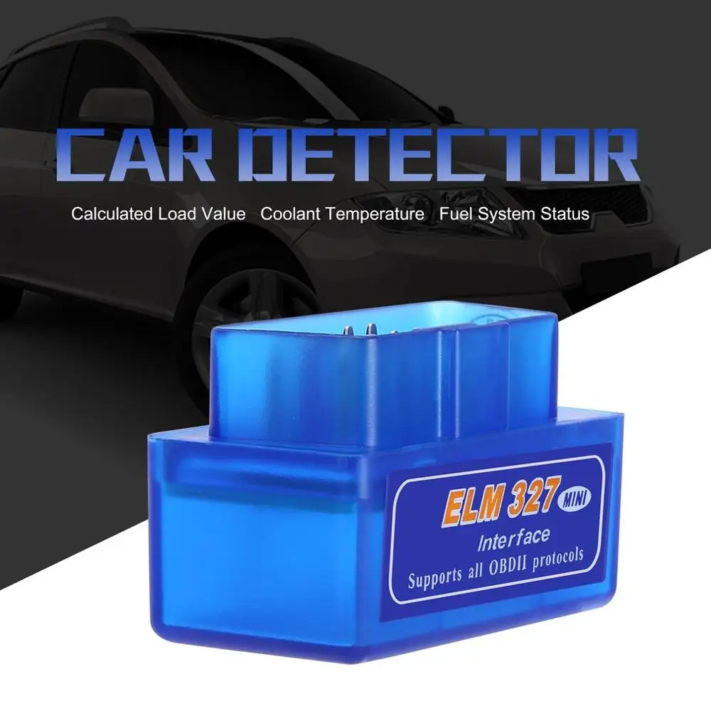 Портативный диагностический сканер ELM327 V2.1 OBD2 II Bluetooth автомобильный интерфейс